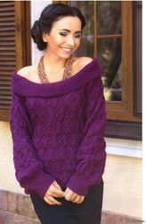 пуловер с открытыми плечами описание вязания и схемы