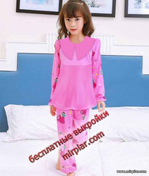 free pattern, пижама для девочки, детская одежда, pattern sewing