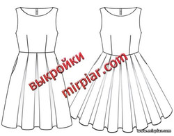 платье в стиле 50-х, dresses, выкройки платьев, выкройки бесплатно, free pattern, платье ретро