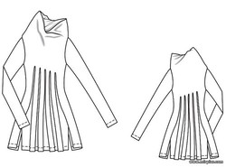 free pattern,  платье, пуловер, выкройка платья, pattern sewing, выкро