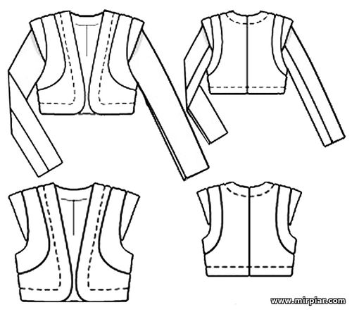 free pattern, ,  , ,  ,pattern sewing, ,  , bolero, jacket ,,, ,