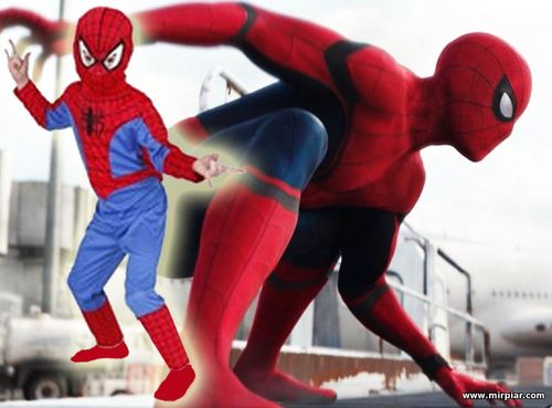 Цветные костюмы: алый паук, человек-паук в негативной зоне, черный костюм