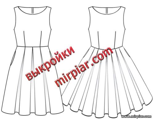 платье в стиле 50-х, платье ретро, выкройки бесплатно, free pattern