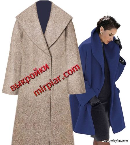 Выкройка женского пальто цельнокроеного и как сшить такое пальто своими руками