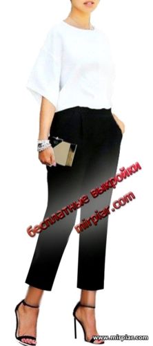 бесплатные выкройки брюк с поясом-кокеткой