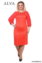 Платье Алва Жизель красного цвета