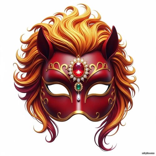 промпт маска огненной лошади