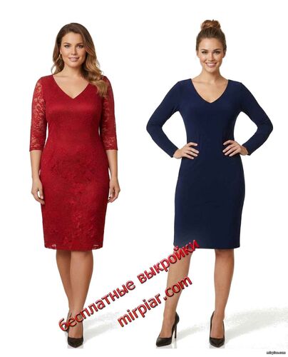 выкройки платья для полных женщин с французскими выкройками