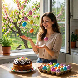 как покрасить яйца красиво