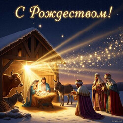 промпты для рождественских открыток