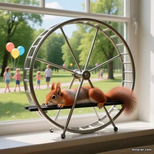 Хроническая усталость: белка в колесе на фоне счастливого мира